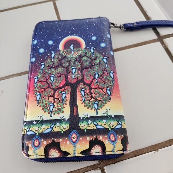 James Jacko Tree Of Life Vegan Leather Travel Wallet - Picture 5 of 10